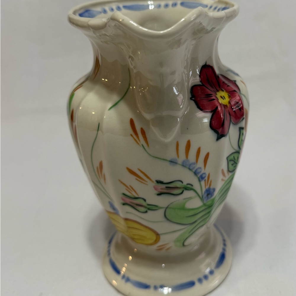 Blue Ridge Floral Ceramic Pitcher - Picture 3 of 9